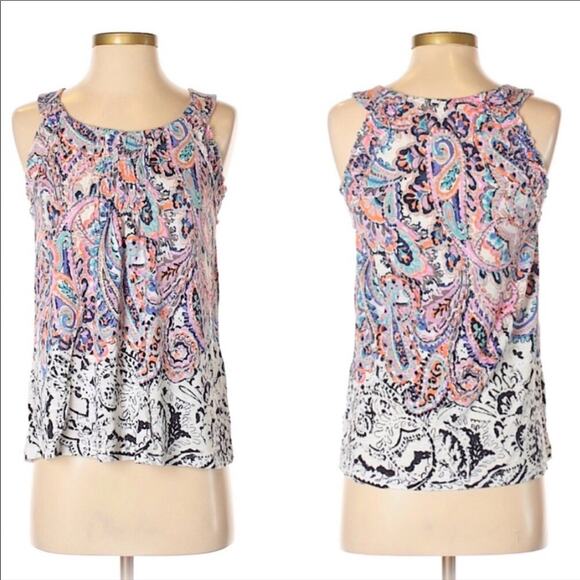 Anthropologie Meadow Rue Paisley Floral Tank Top XS - Picture 1 of 10